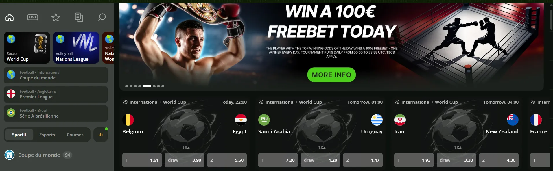 Matrix Casino sport
